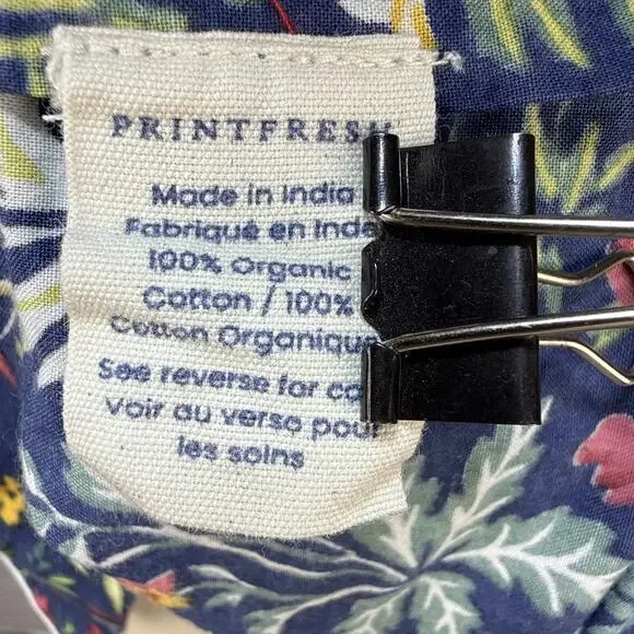 Printfresh Unicorn Garden Print Short Sleeve Organic Cotton Pajama Set Size S - Picture 11 of 15